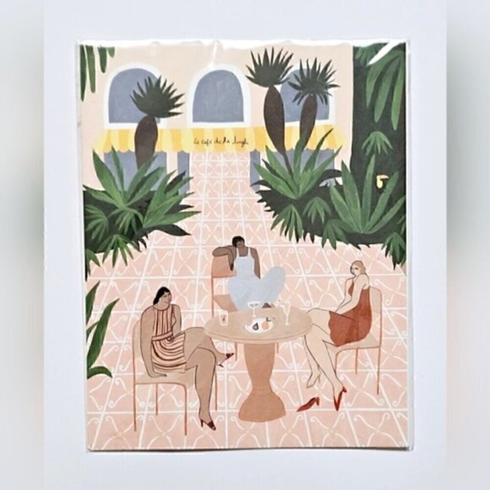 Isabelle Feliu The Jungle Café 8x10 Art Print Sealed Ferme à Papier Wall Decor